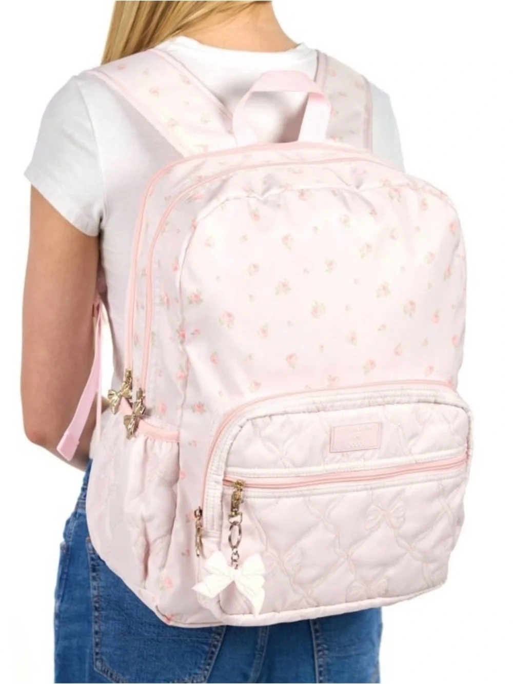 🩷‼️🔥🆕 LoveShackFancy x Target Yoobi Pale Pink Ditsy Quilted Backpack